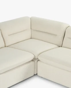 Canapé d'angle modulable, Beige sahara Pulp