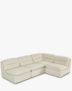 Canapé d'angle modulable, Beige sahara Pulp