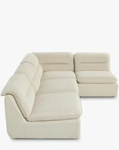 Canapé d'angle modulable, Beige sahara Pulp