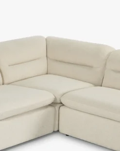 Canapé d'angle modulable, Beige sahara Pulp