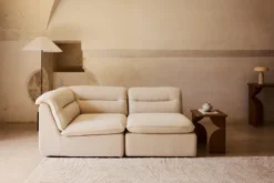 Canapé d'angle modulable, Beige sahara Pulp