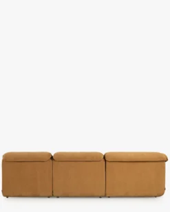 Canapé d'angle modulable, Marron sienne déperlant Pulp