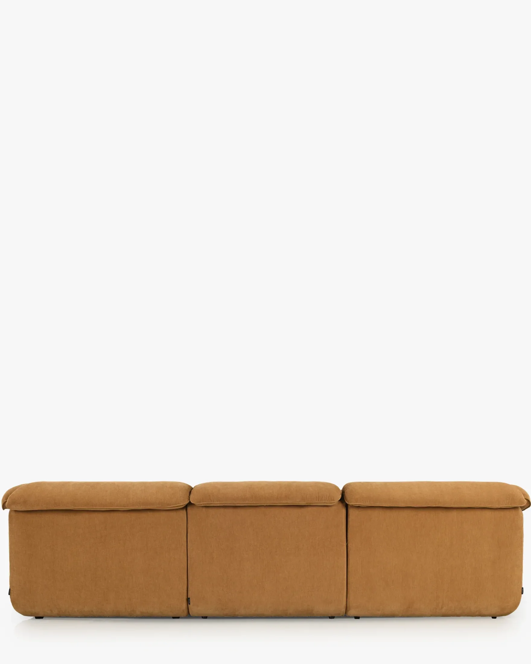 Canapé d'angle modulable, Marron sienne déperlant Pulp
