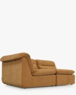 Canapé d'angle modulable, Marron sienne déperlant Pulp