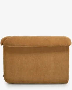 Canapé d'angle modulable, Marron sienne déperlant Pulp