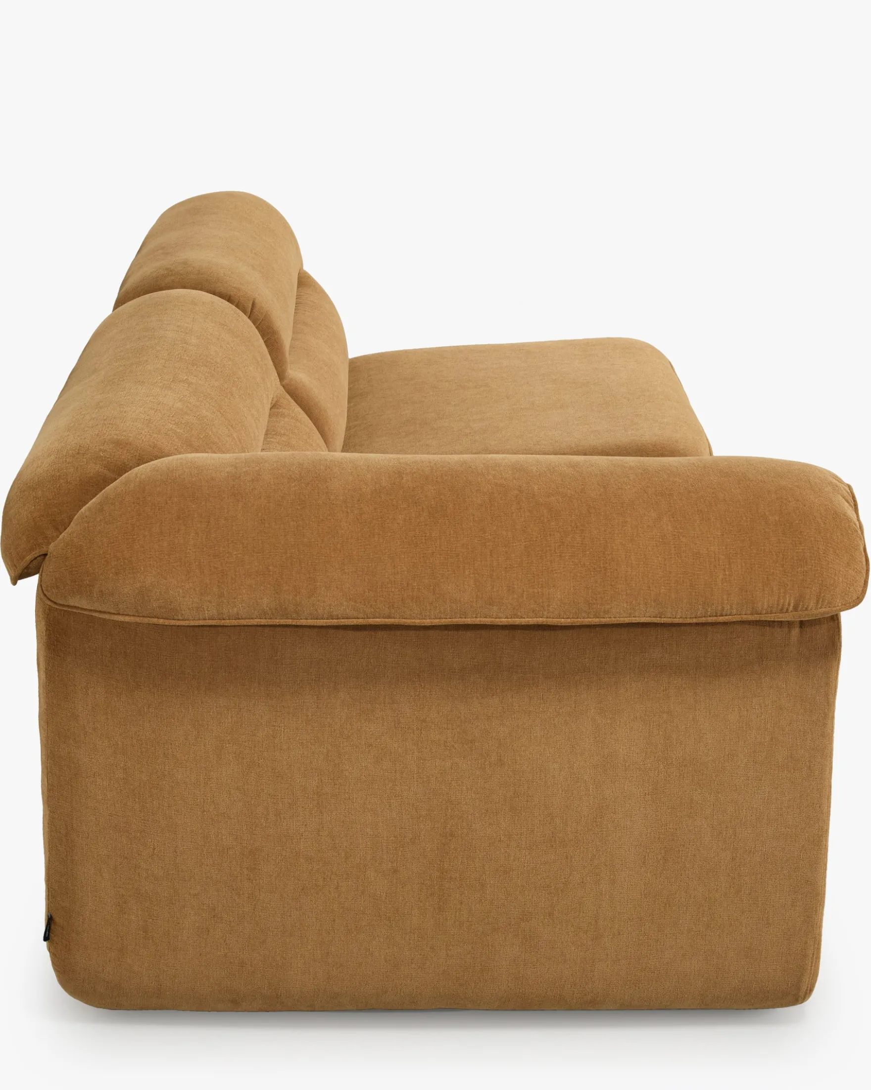 Canapé d'angle modulable, Marron sienne déperlant Pulp