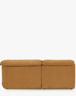 Canapé d'angle modulable, Marron sienne déperlant Pulp