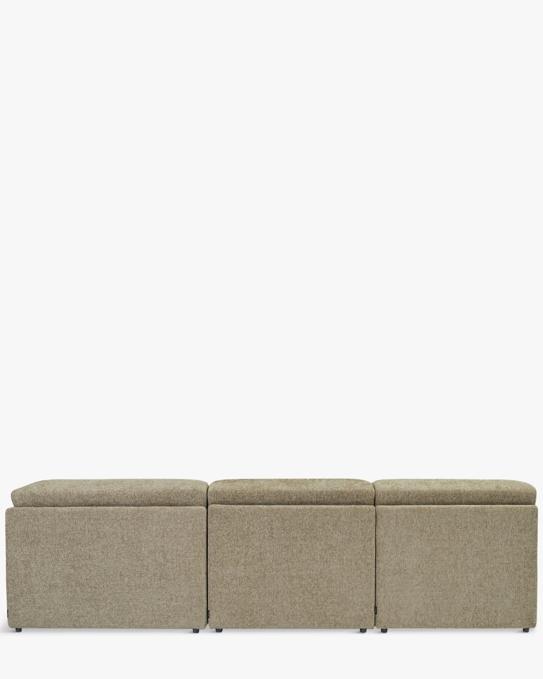 Canapé d'angle modulable, Tweed taupe, L276 Paul