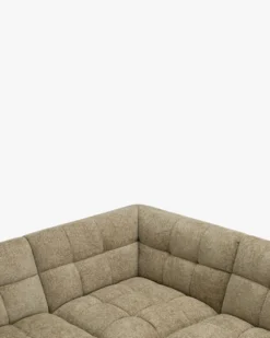 Canapé d'angle modulable, Tweed taupe, L276 Paul