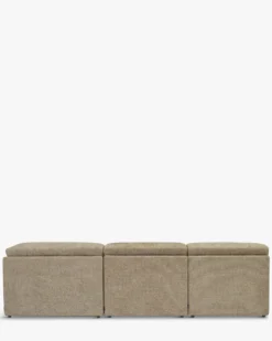 Canapé d'angle modulable, Tweed taupe, L276 Paul