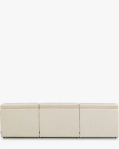 Canapé d'angle modulable, Velours beige pampa anti-tâches, L297 Paul