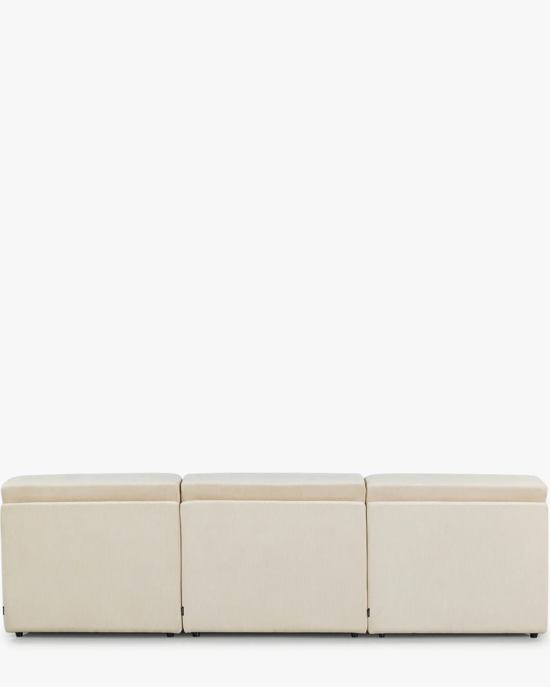 Canapé d'angle modulable, Velours beige pampa anti-tâches, L297 Paul