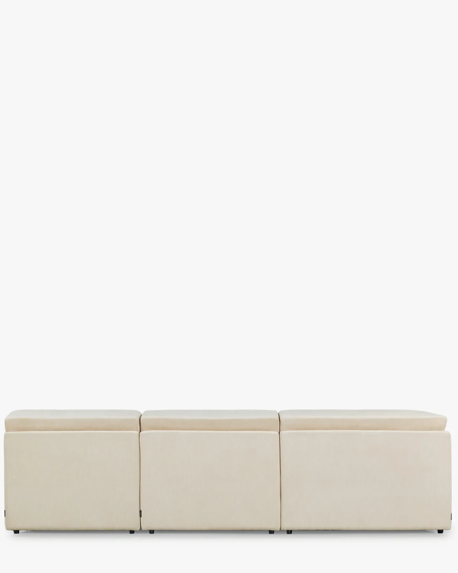 Canapé d'angle modulable, Velours beige pampa anti-tâches, L276 Paul