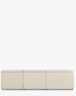 Canapé d'angle modulable, Velours beige pampa anti-tâches, L276 Paul