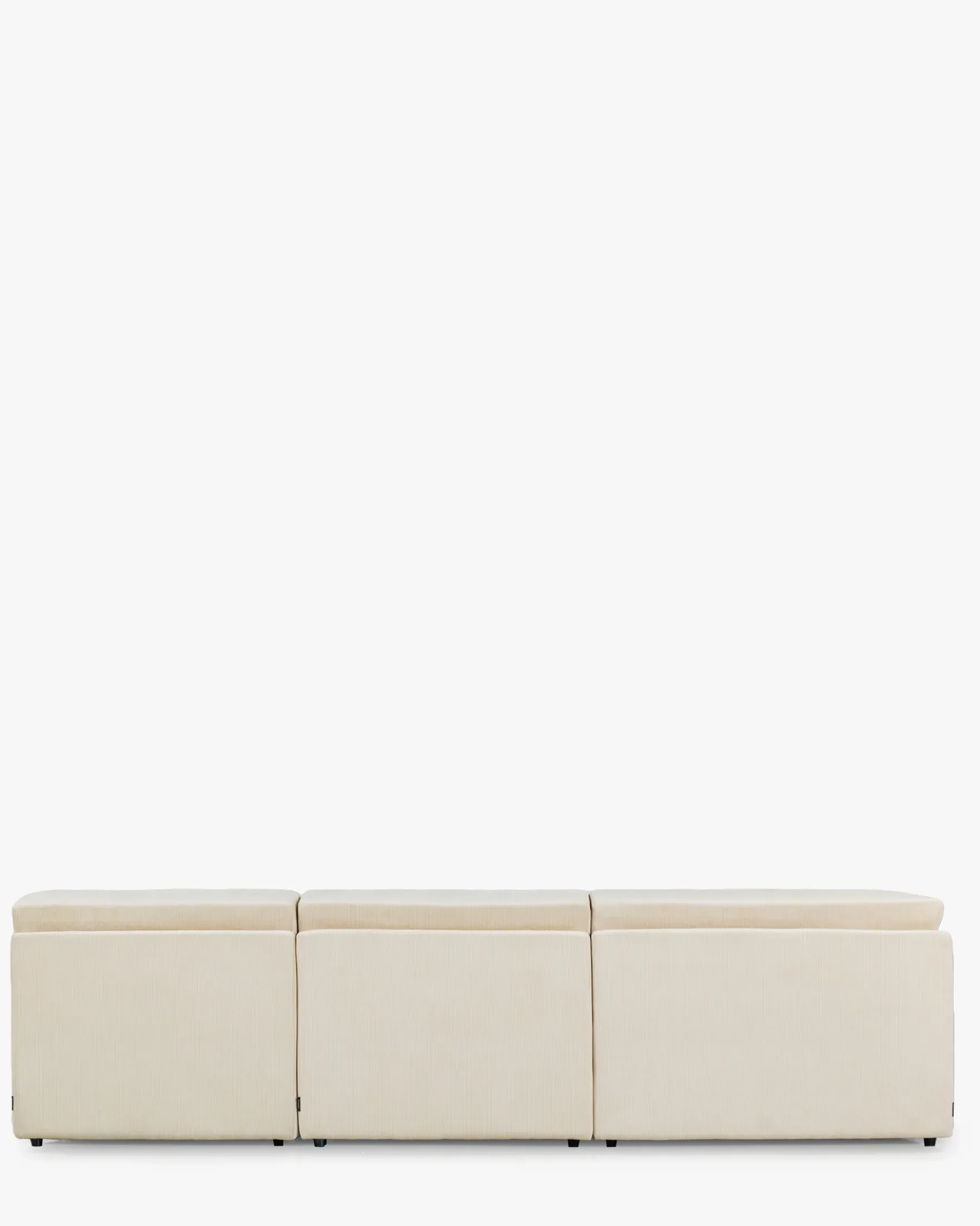 Canapé d'angle modulable, Velours beige pampa anti-tâches, L276 Paul