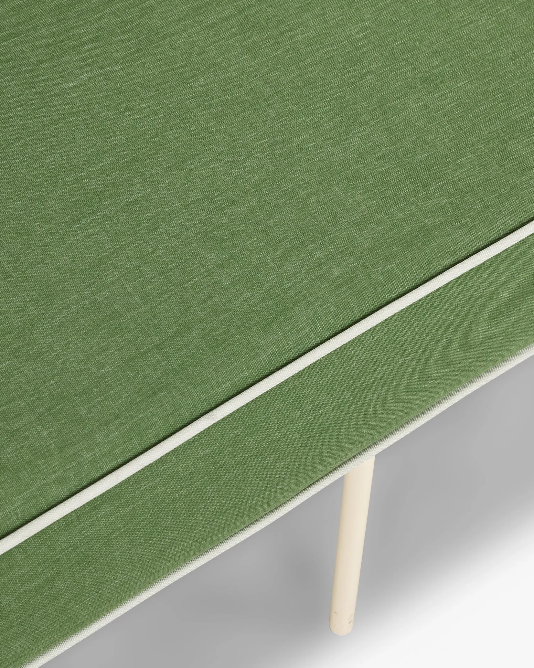 Canapé de jardin 2 places, Vert prairie & métal beige, L145 Maddalena