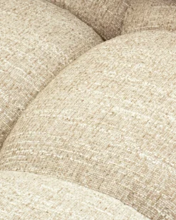 Canapé modulable angle interchangeable, Tweed beige Waffle