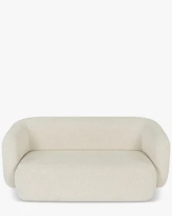 Canapé 2 places, Blanc avoine bouclé, L170 Volta