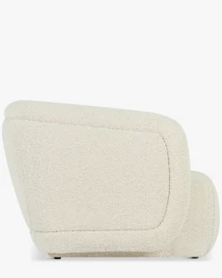 Canapé 3 places, Blanc avoine bouclé, L220 Volta