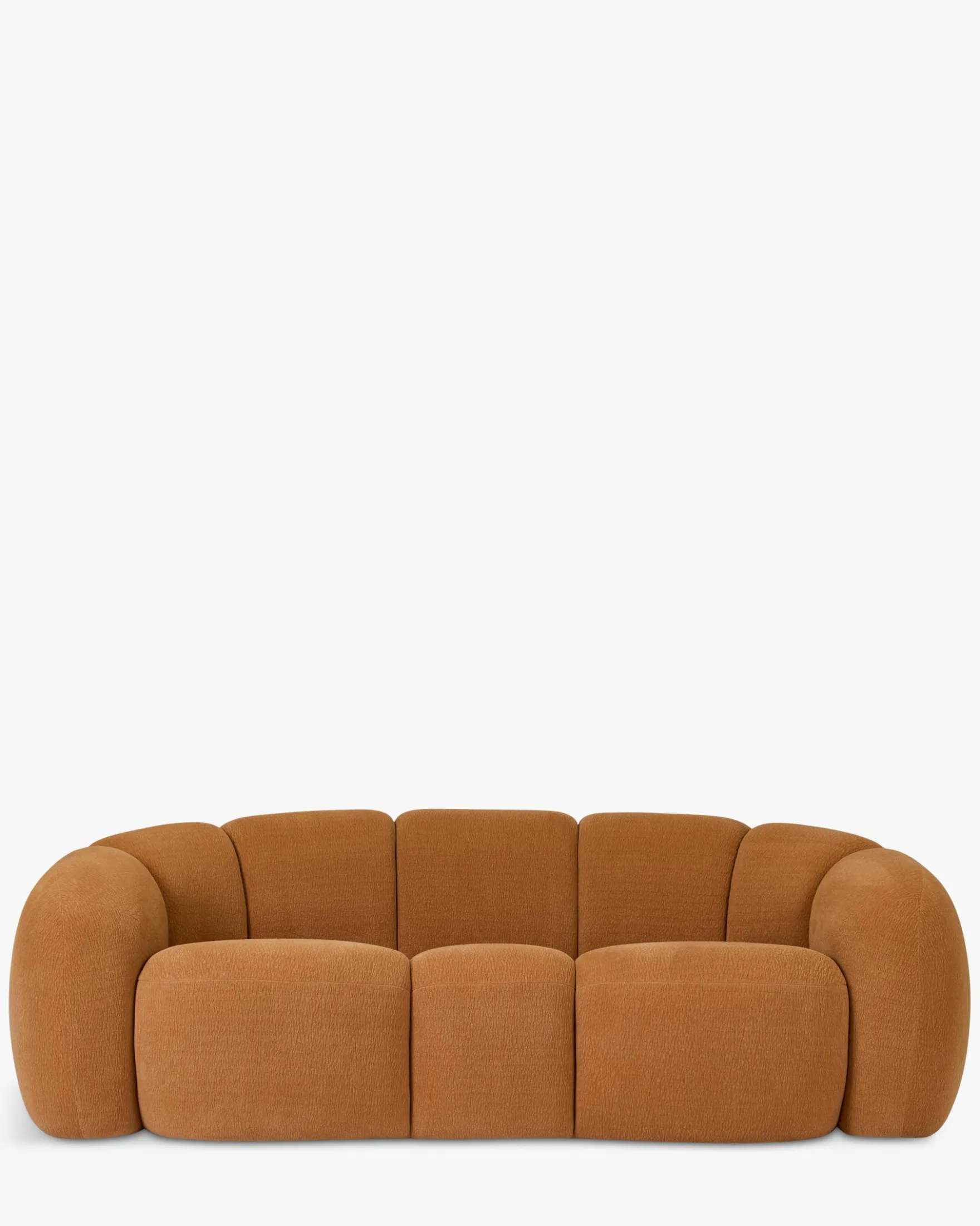 Canapé 3 places, Camel texturé, L220 Cocoon