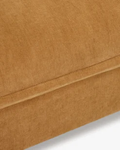 Canapé 2 places, Marron Ocre Sienne, L180 Mathis
