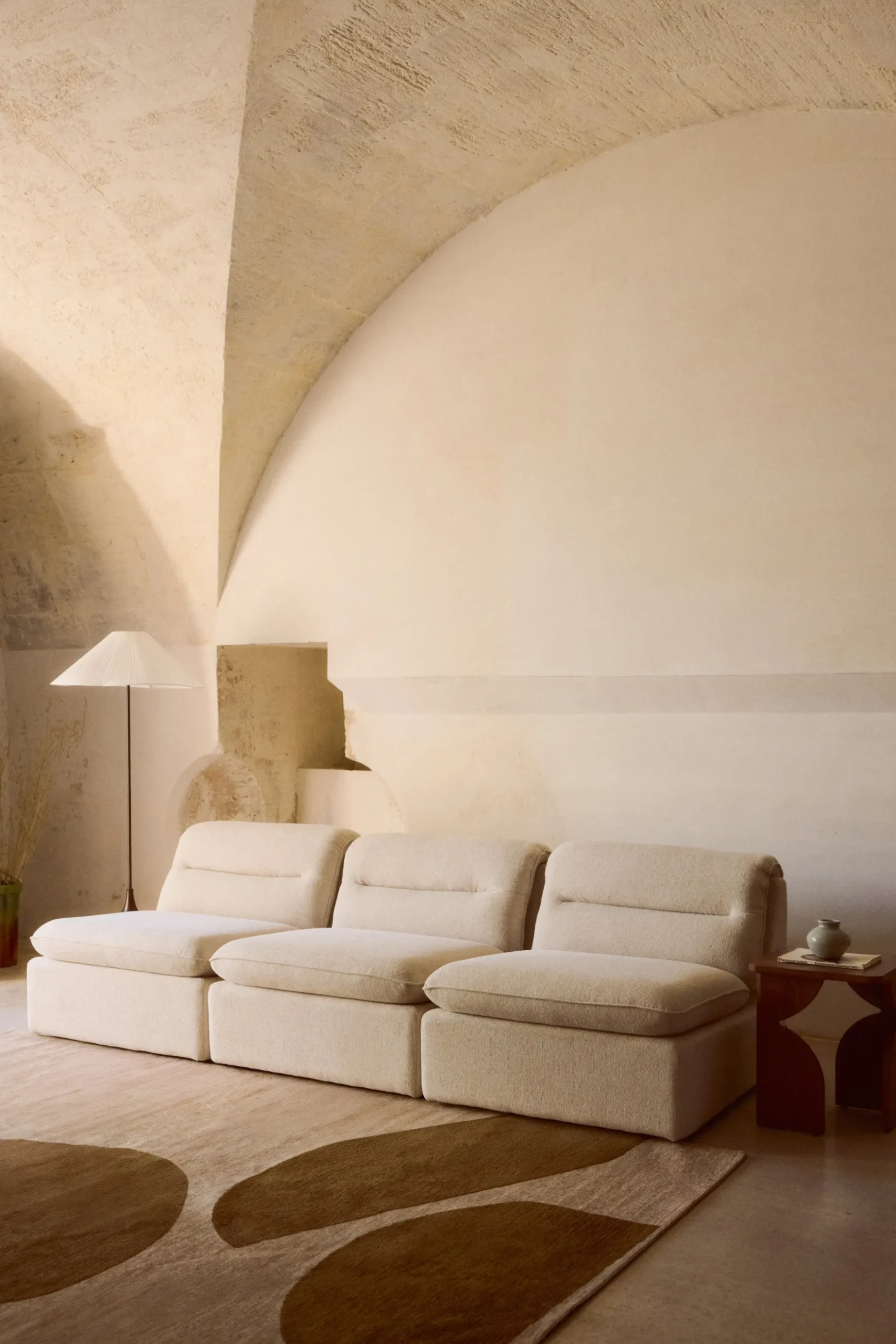 Canapé 3 places modulable, Beige sahara Pulp