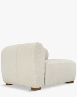 Canapé 2 places modulable, Blanc avoine bouclé Belize