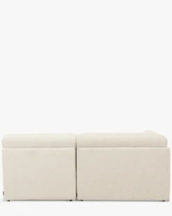 Canapé 2 places modulable, Blanc avoine bouclé, L191 Paul
