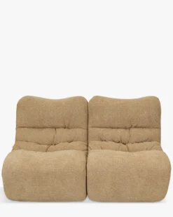 Canapé 2 places modulable, Tweed marron écureuil Chill