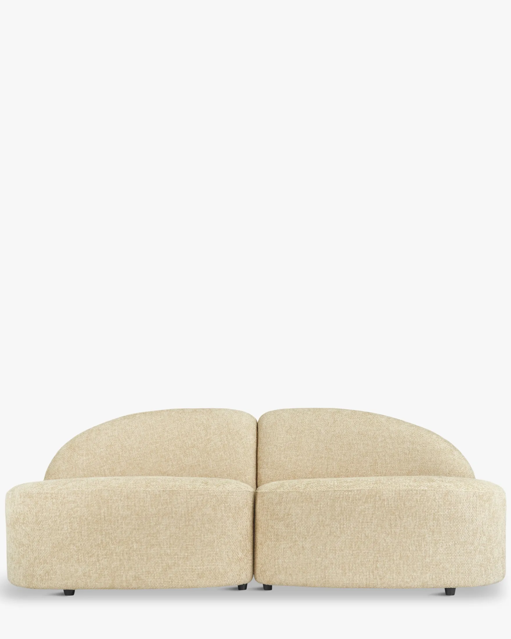 Canapé 2 places modulable, Tweed sable, L190 Todd