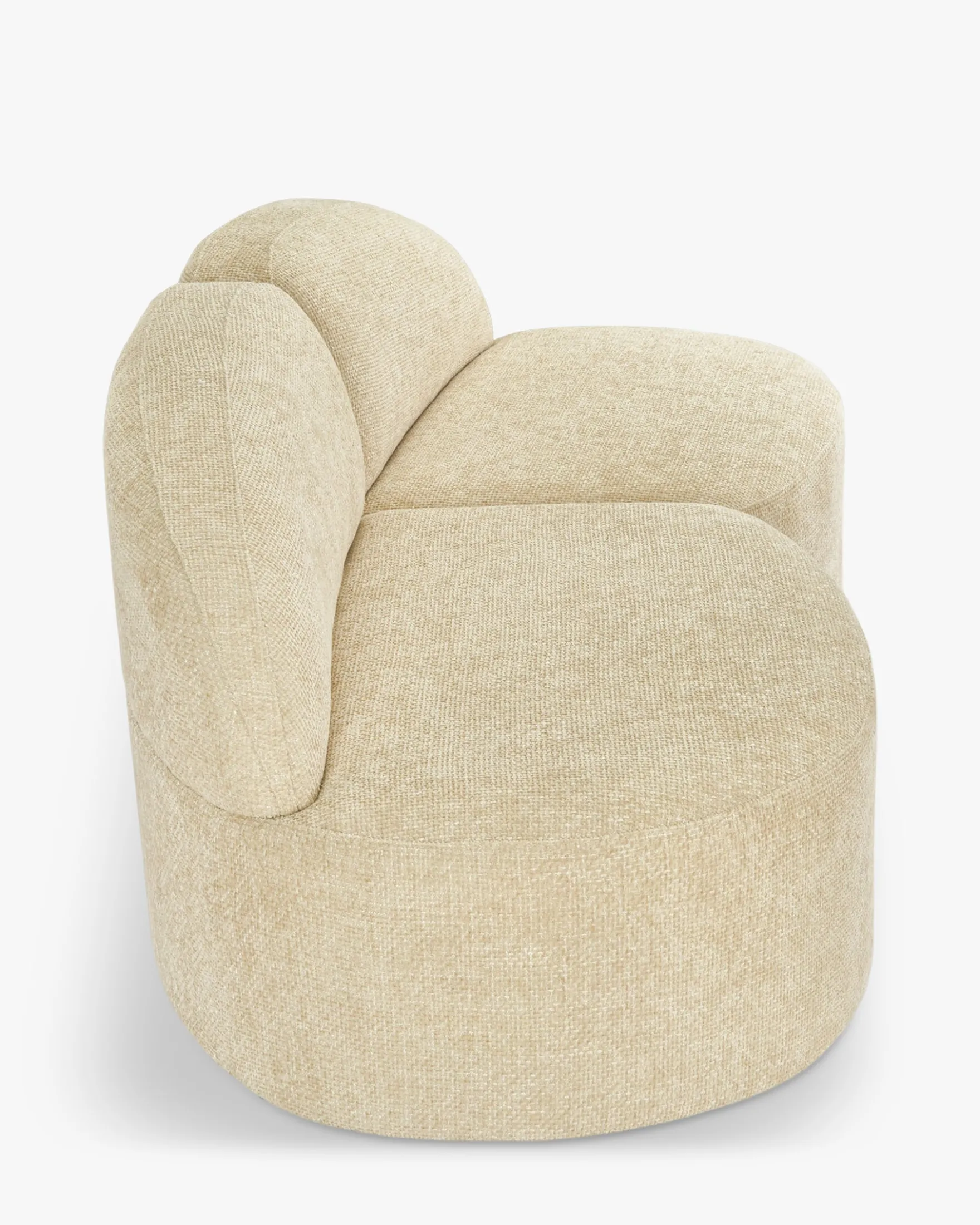 Canapé 2 places modulable, Tweed sable, L190 Todd