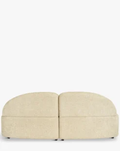 Canapé 2 places modulable, Tweed sable, L190 Todd