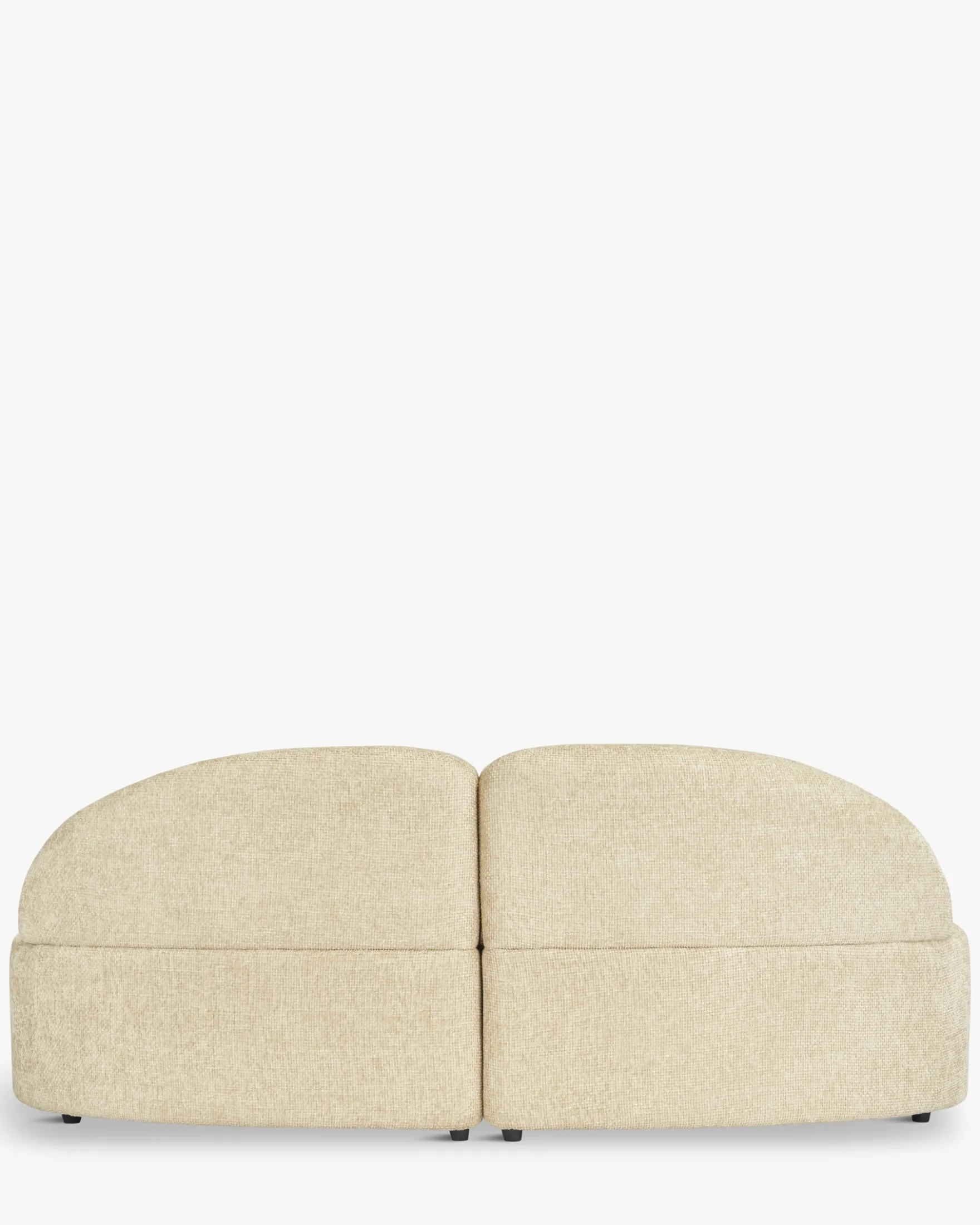Canapé 2 places modulable, Tweed sable, L190 Todd