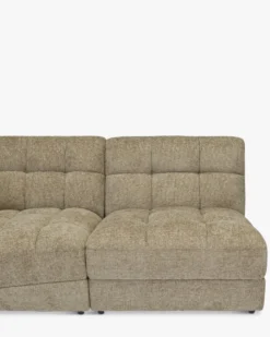 Canapé 2 places modulable, Tweed taupe, L191 Paul