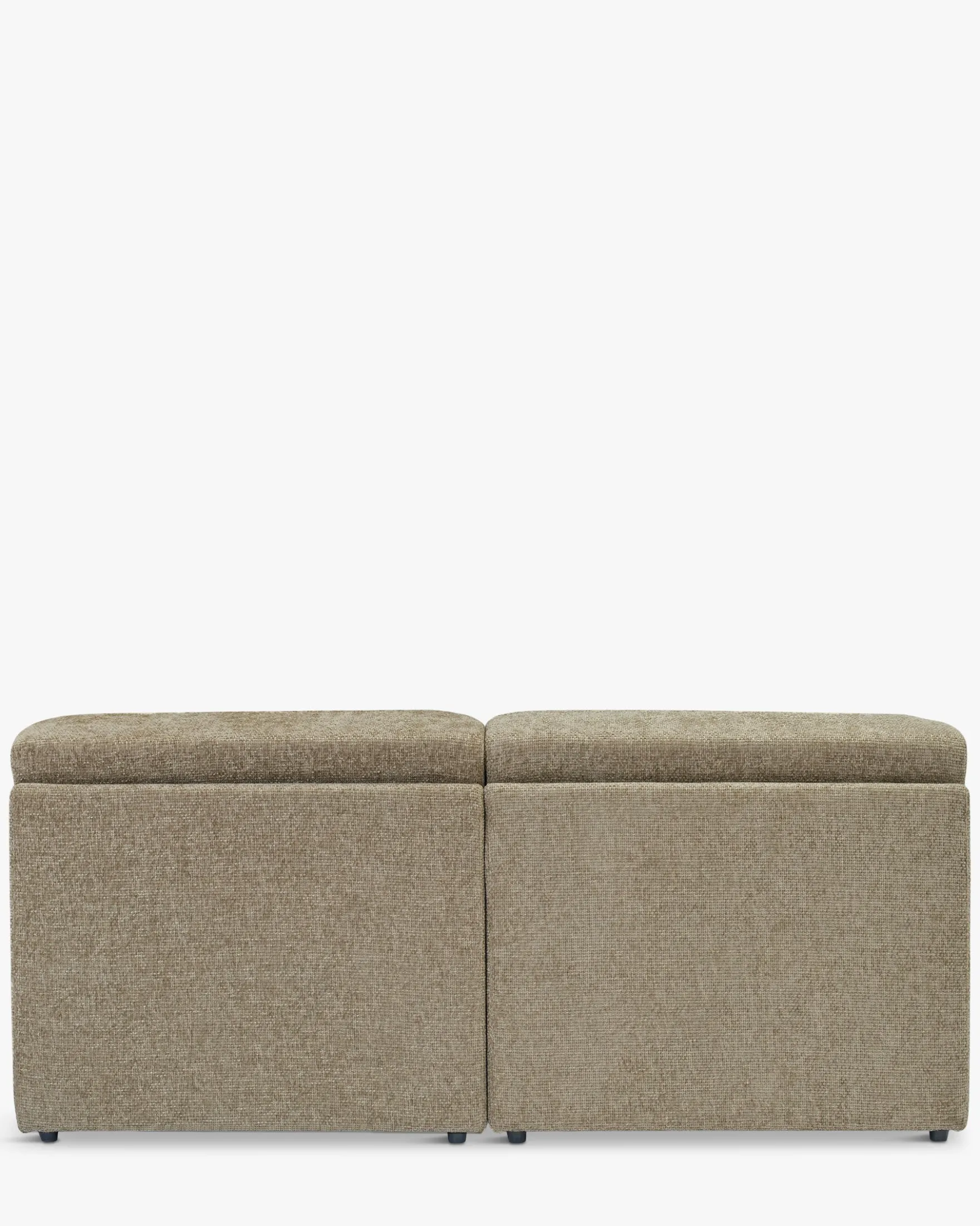 Canapé 2 places modulable, Tweed taupe, L191 Paul
