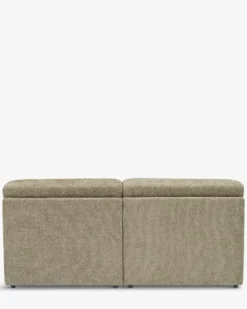 Canapé 2 places modulable, Tweed taupe, L170 Paul