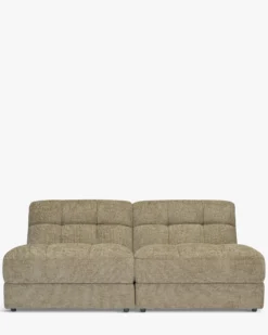 Canapé 2 places modulable, Tweed taupe, L170 Paul