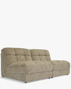 Canapé 2 places modulable, Tweed taupe, L170 Paul