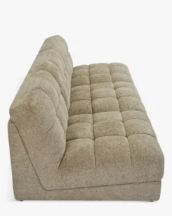 Canapé 3 places modulable, Tweed taupe, L255 Paul