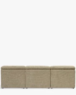 Canapé 3 places modulable, Tweed taupe, L255 Paul