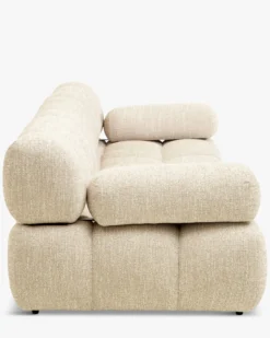 Canapé 3 places modulable, Tweed beige Waffle