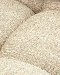 Canapé 3 places modulable, Tweed beige Waffle