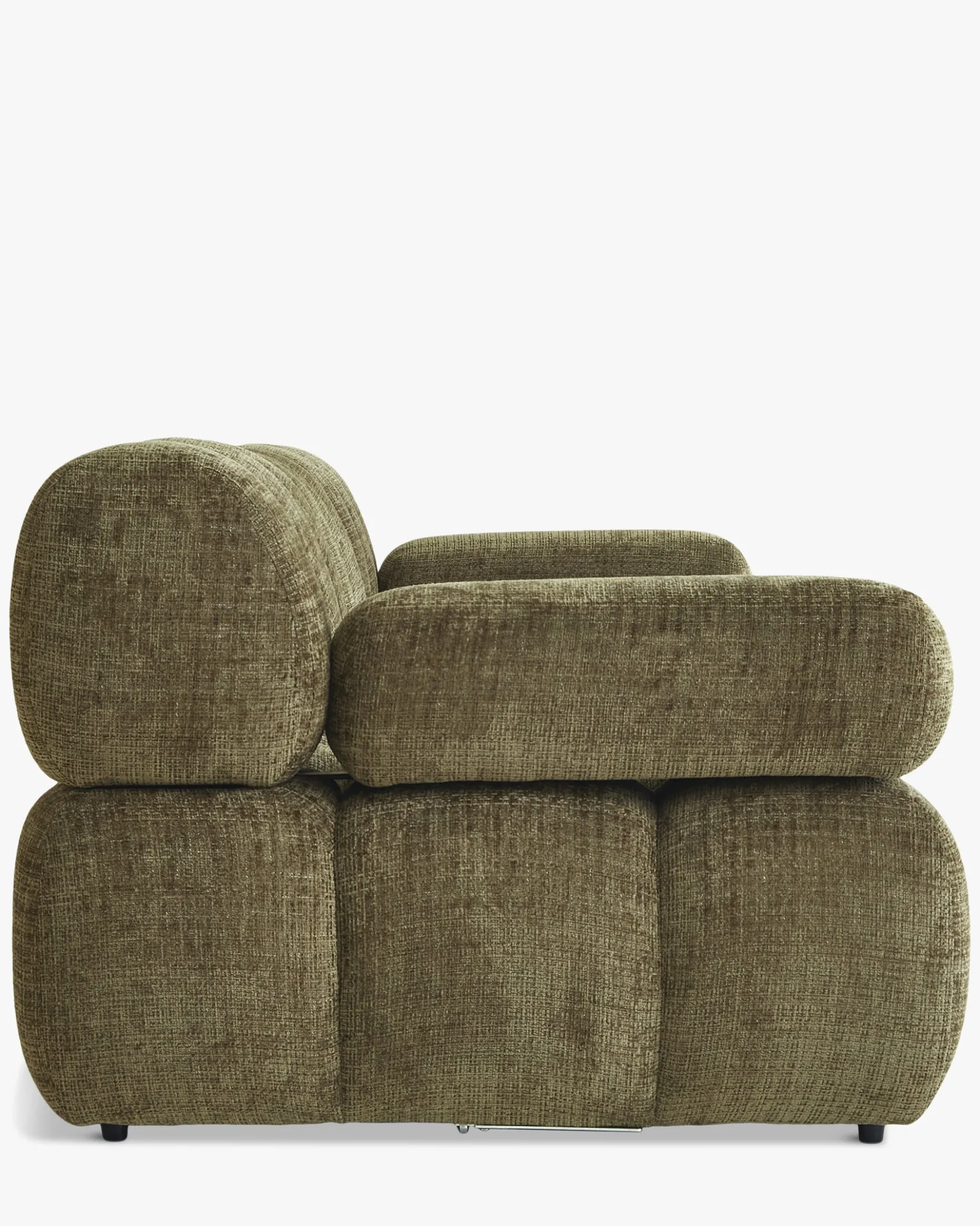 Canapé 3 places modulable, Tweed vert lichen Waffle