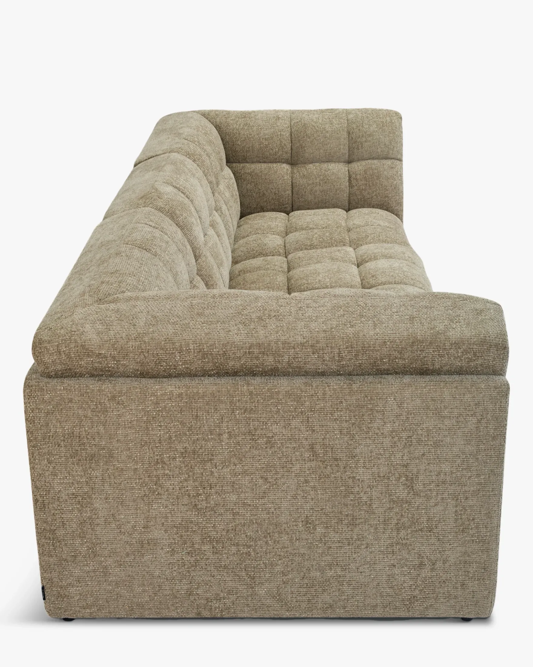 Canapé 4 places modulable, Tweed taupe, L297 Paul