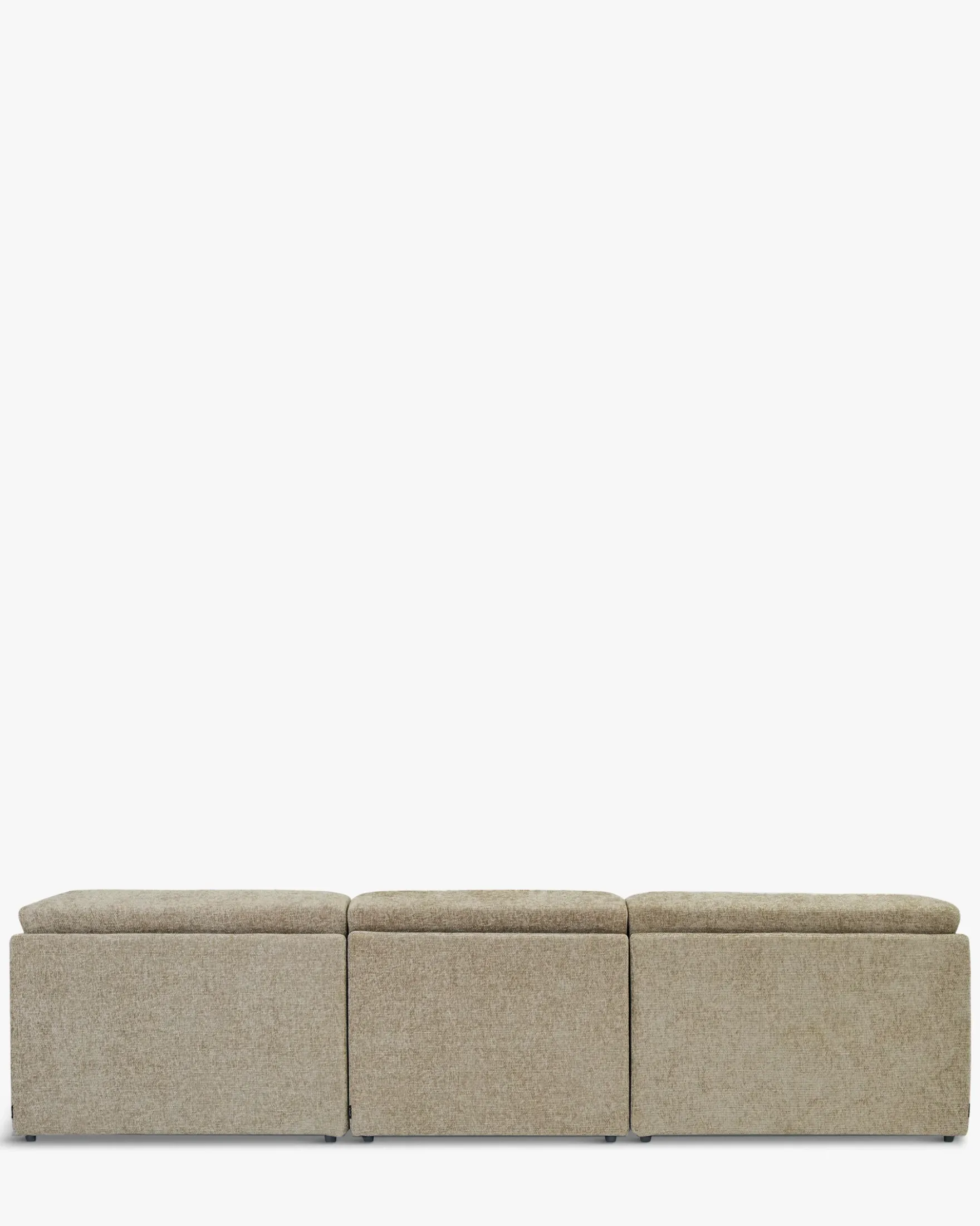 Canapé 4 places modulable, Tweed taupe, L297 Paul
