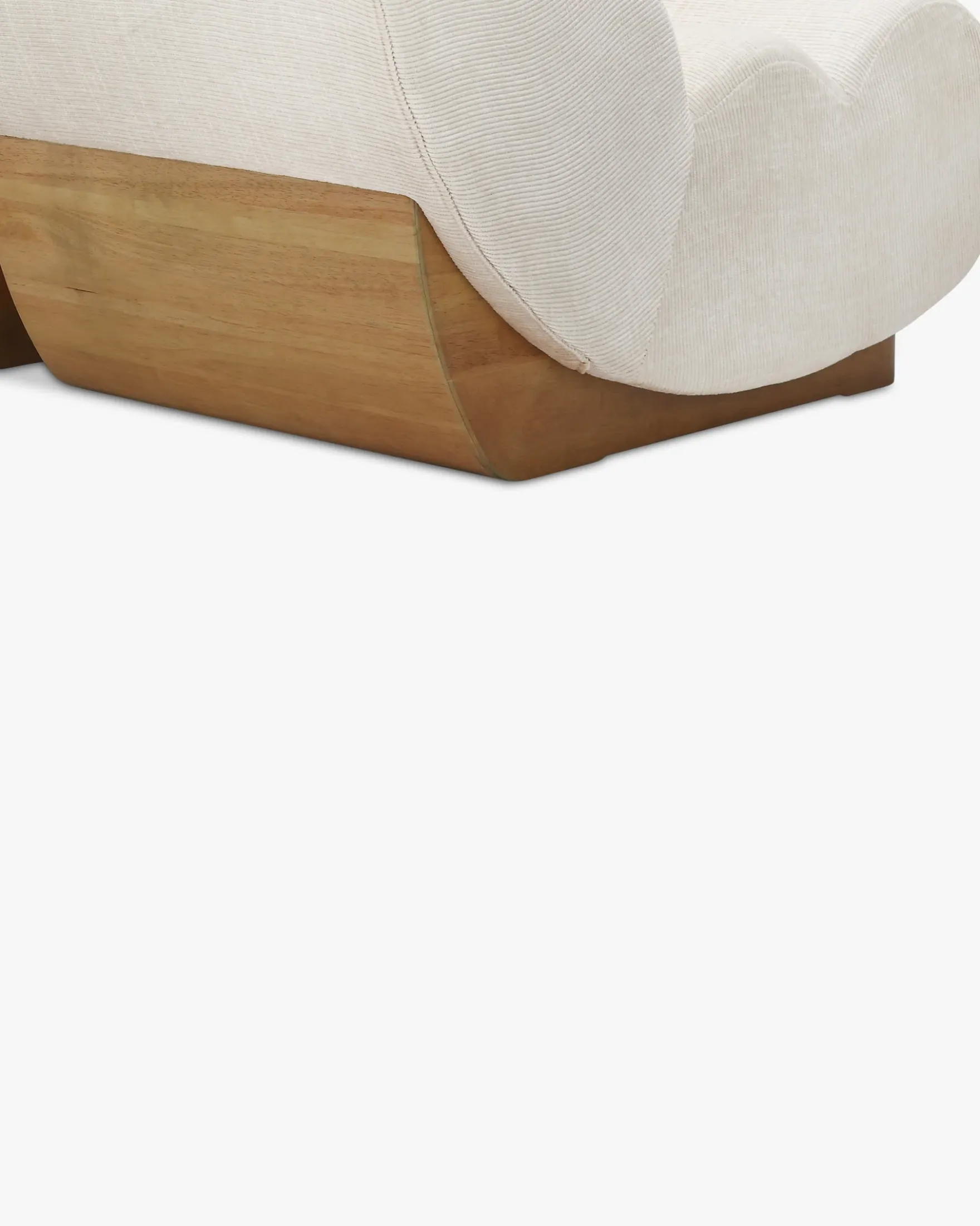 Canapé 3 places modulable, Tweed crème & bois blond Cozy