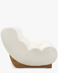 Canapé 2 places modulable, Tweed crème & bois blond Cozy