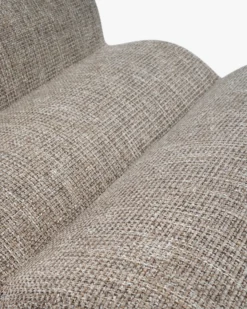 Canapé 2 places modulable, Tweed Taupe New York & Bois blond Cozy