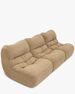 Canapé 3 places modulable, Tweed marron écureuil Chill