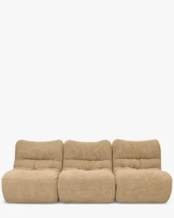 Canapé 3 places modulable, Tweed marron écureuil Chill